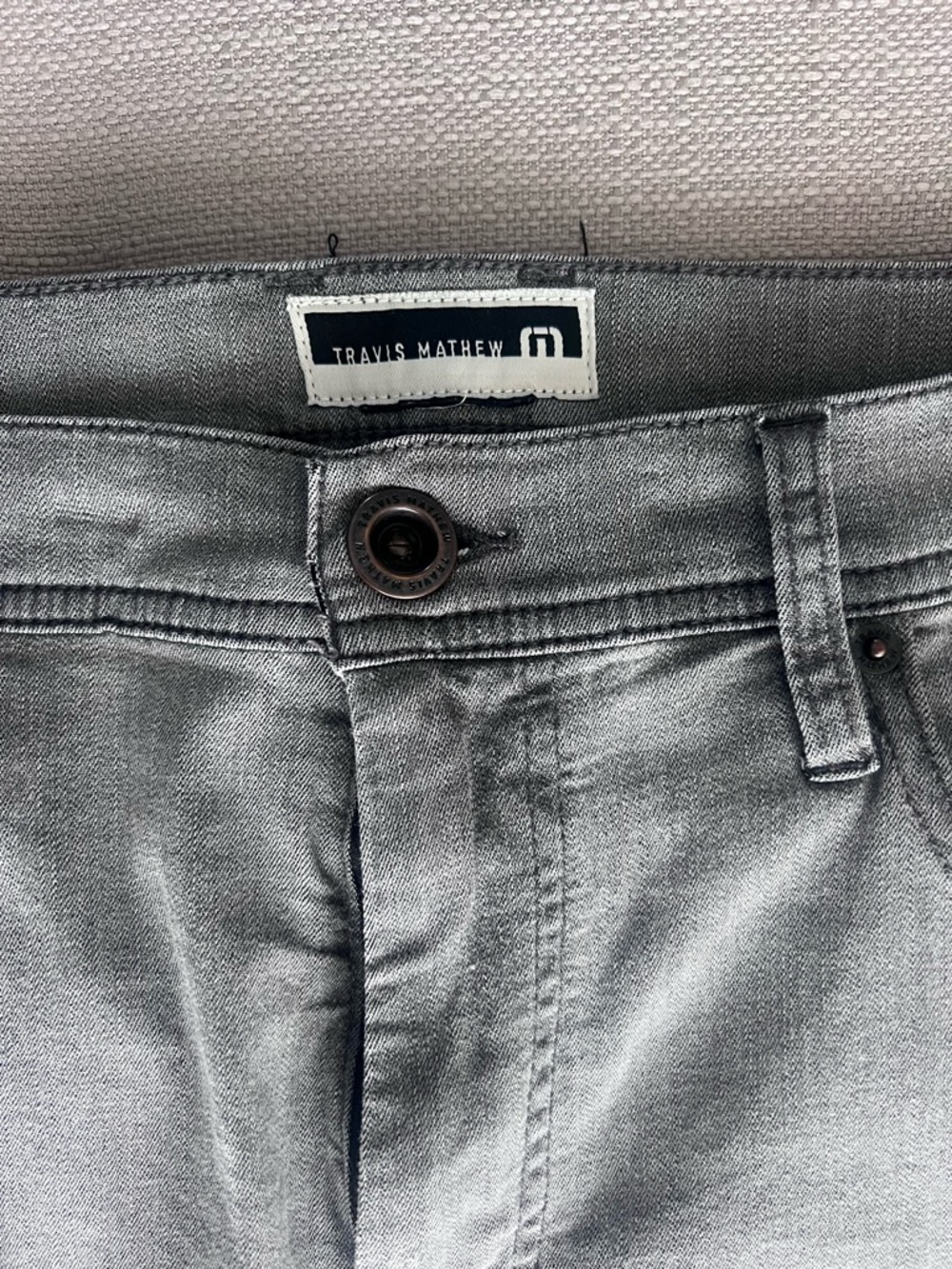 Travis Mathew Silver-Gray Denim Jeans